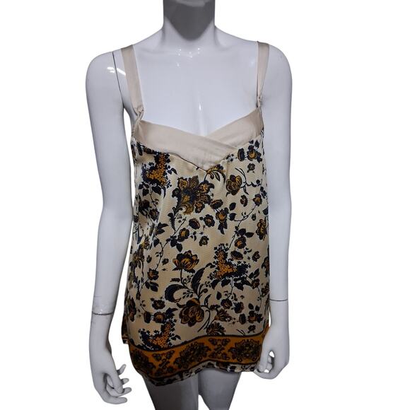 Intimately Free People Womens size XS Floral Tie Strap Casual Beach Romantic Top - Picture 9 of 15